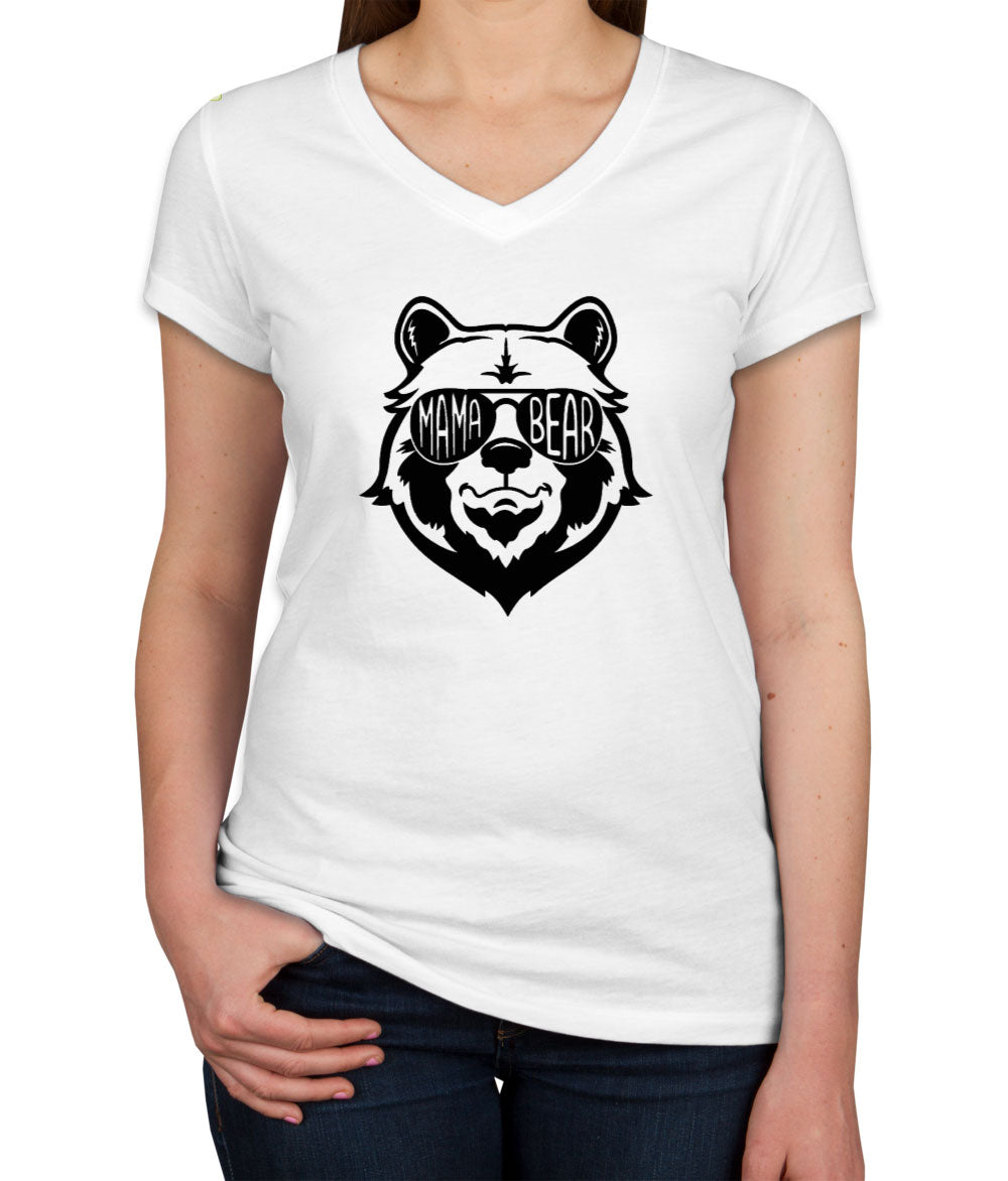 Mama Bear Women's V Neck T-shirt