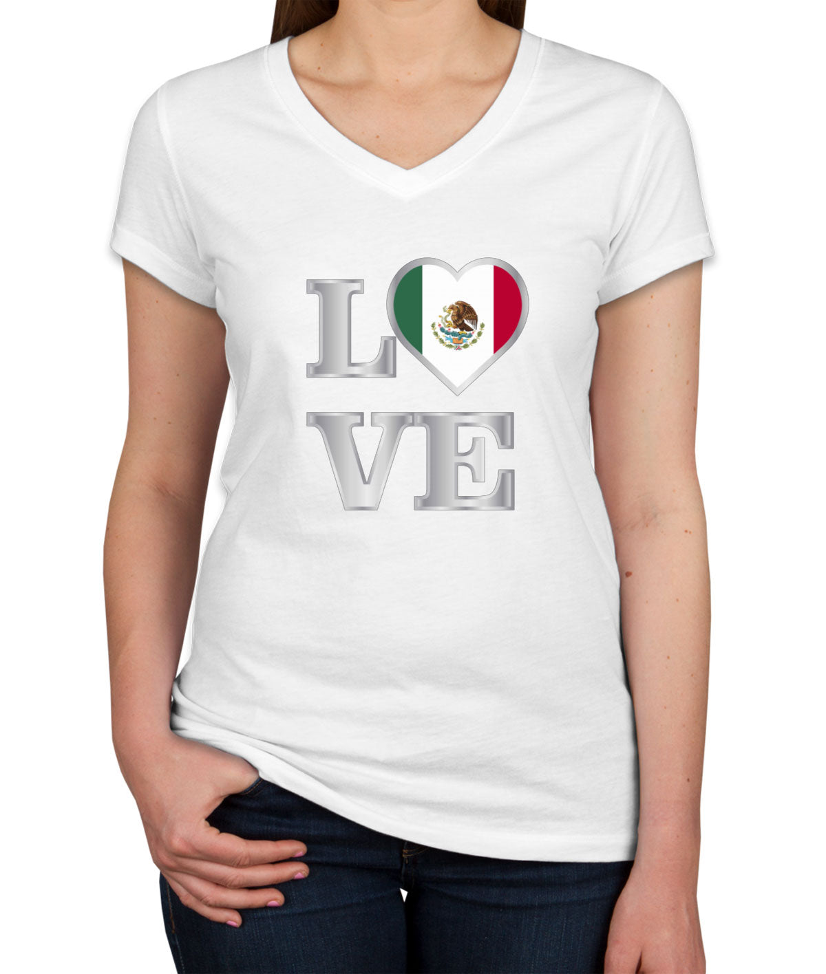 Mexico Love Women's V Neck T-shirt
