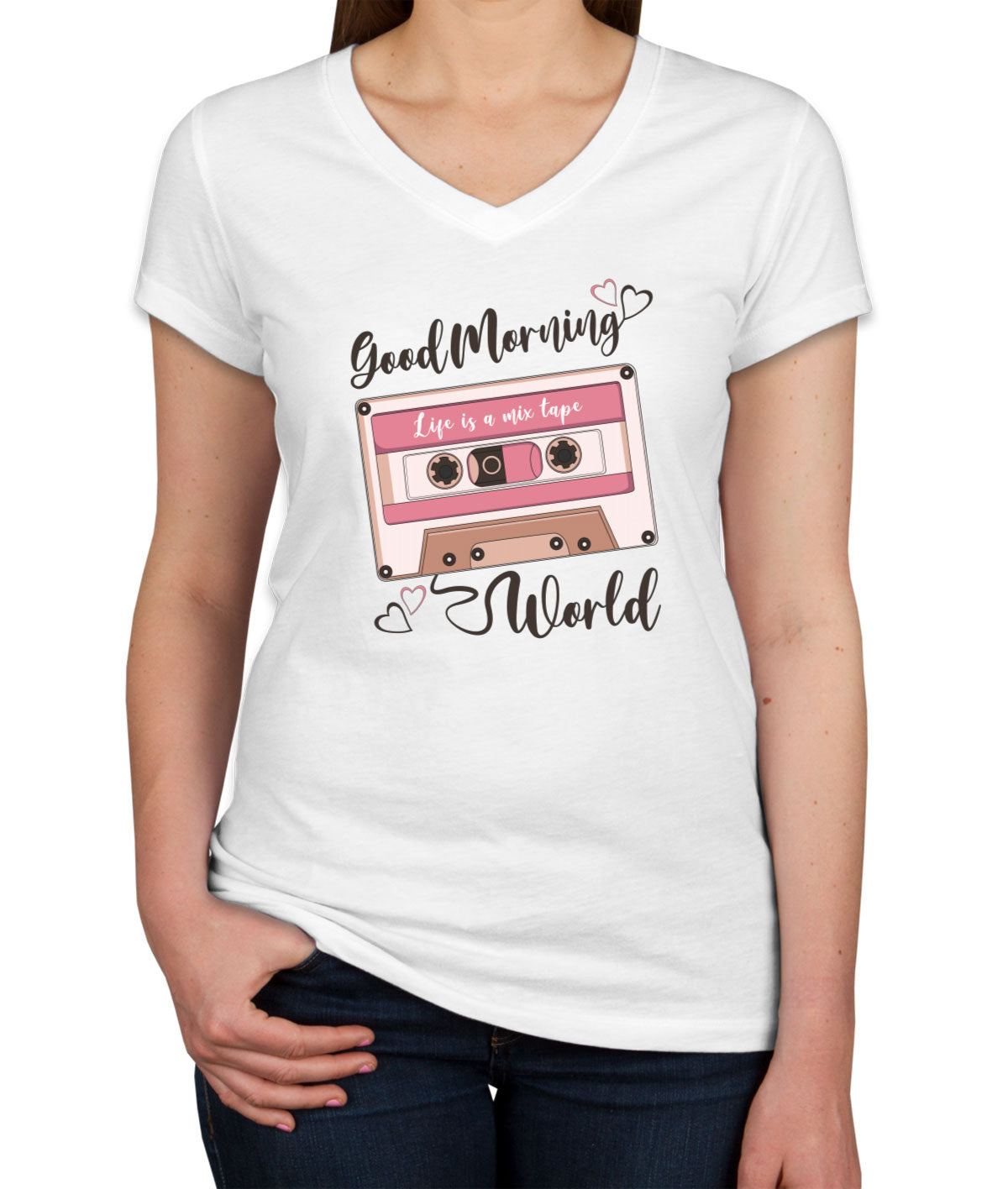 Life Is A Mixtape Women's V Neck T-shirt