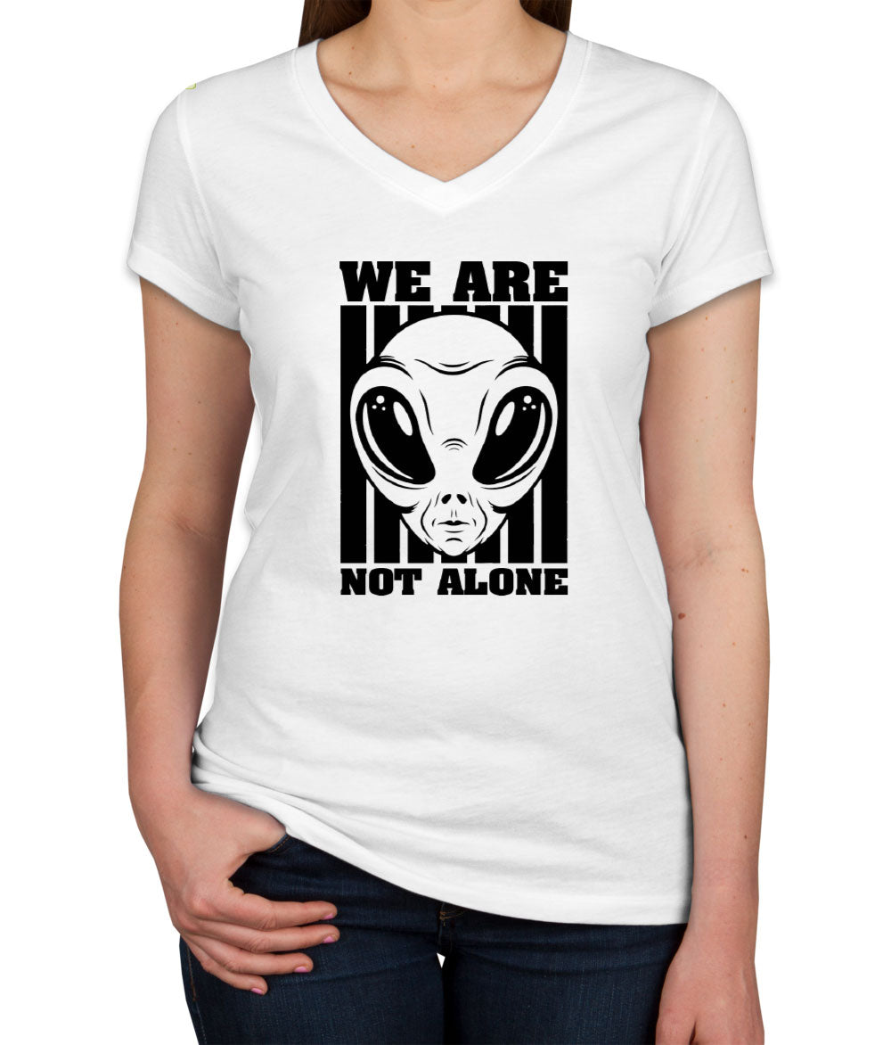 We Are Not Alone Women's V Neck T-shirt