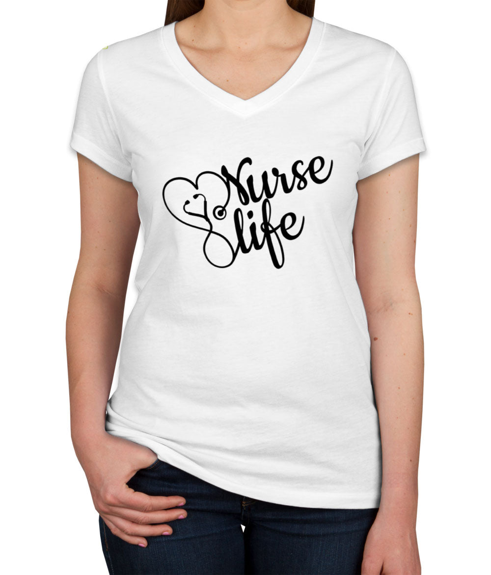 Nurse Life Women's V Neck T-shirt