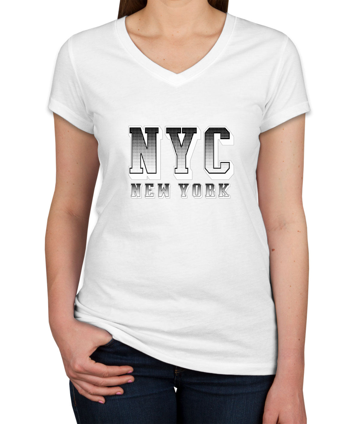 NYC New York City Women's V Neck T-shirt
