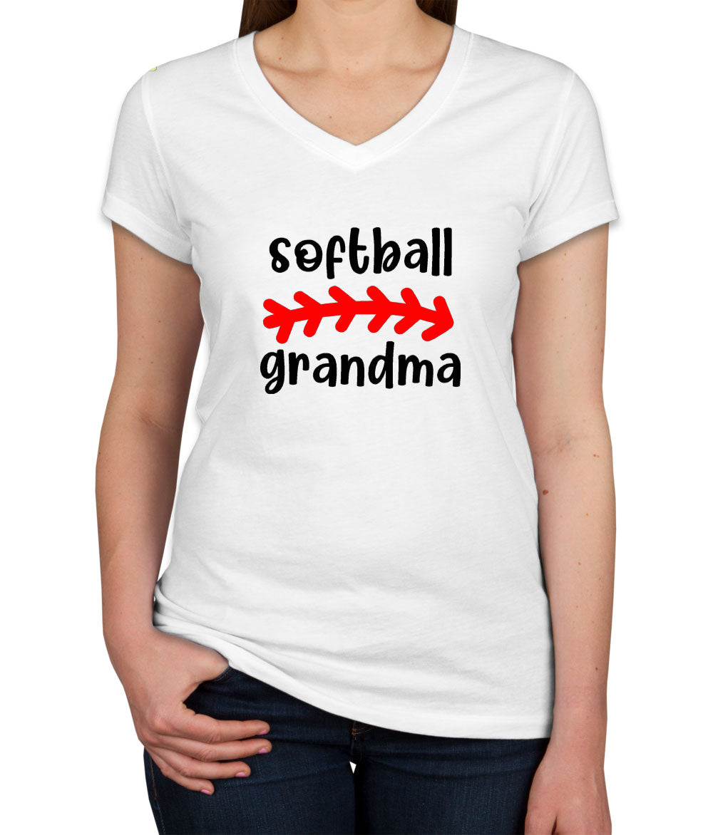 Softball Grandma Women's V Neck T-shirt