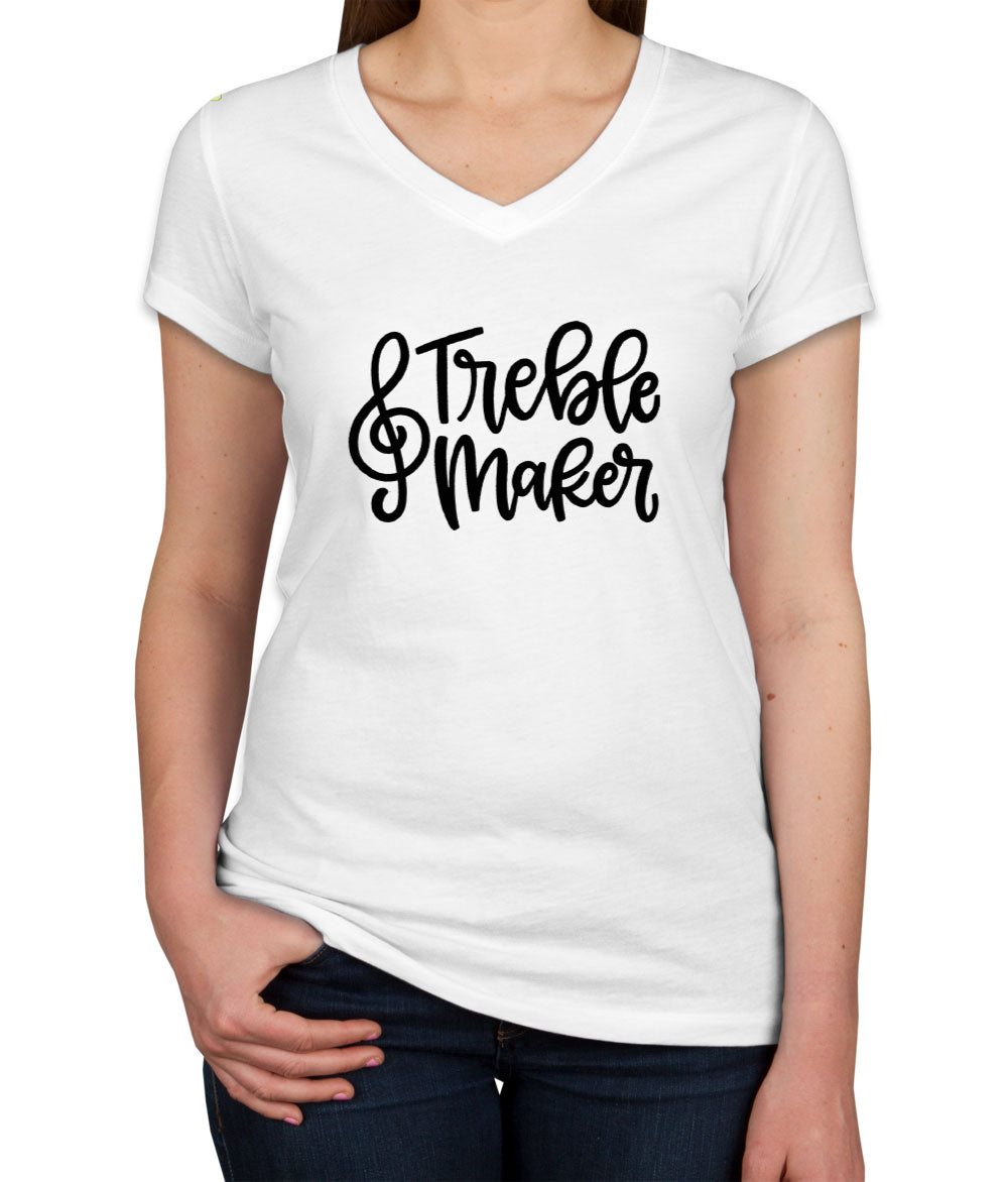 Treble Maker Women's V Neck T-shirt