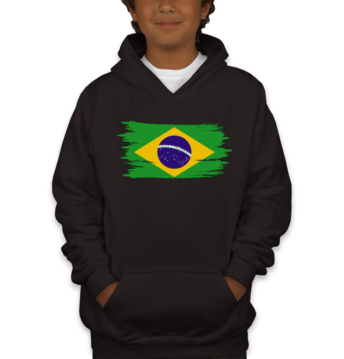 Brazil Flag Youth Hoodie