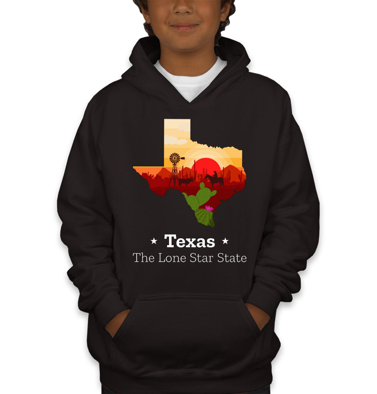 Texas The Lone Star State Youth Hoodie