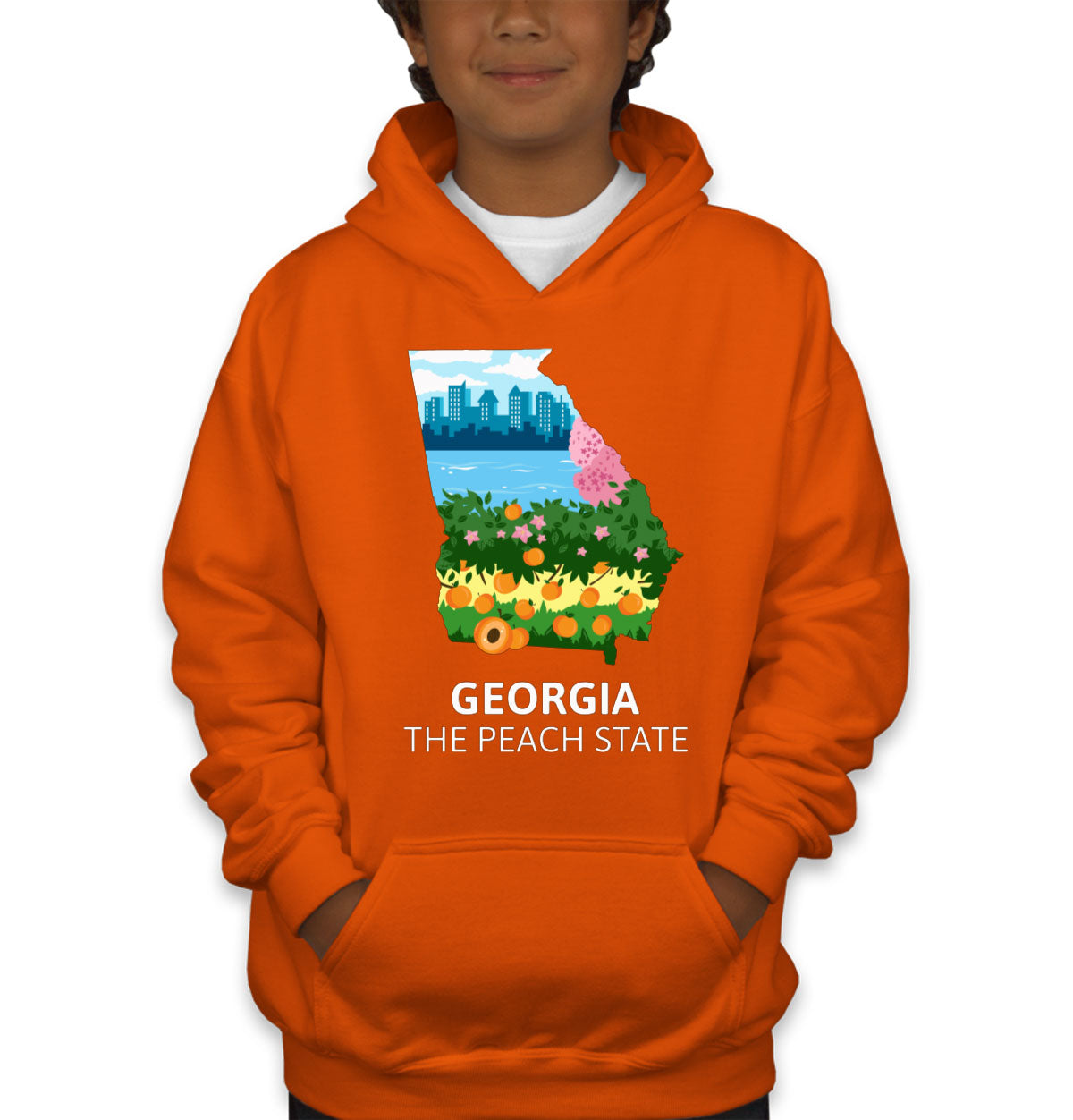 Georgia The Peach State Youth Hoodie