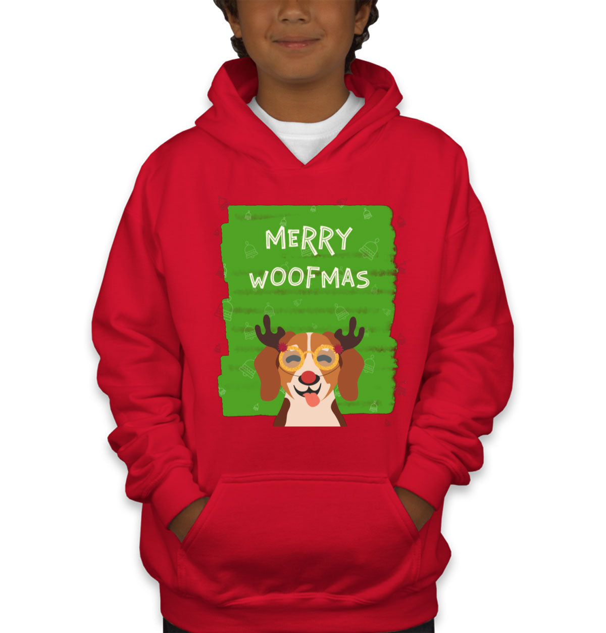 Merry Woofmas Dog Christmas Youth Hoodie