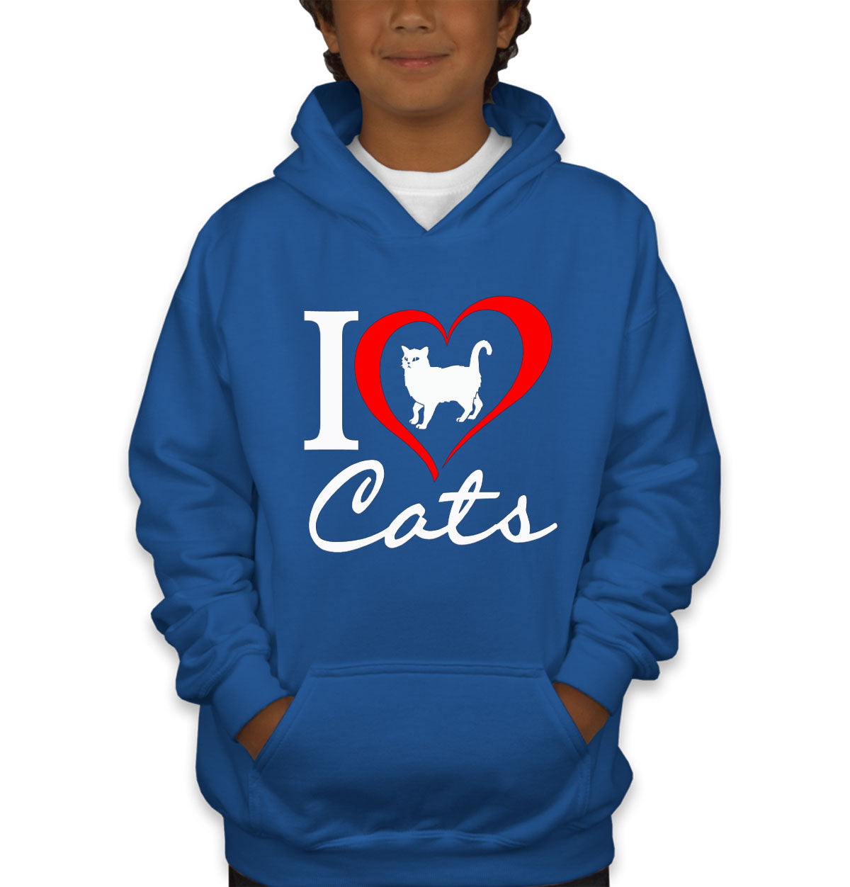 I Love Cats Youth Hoodie