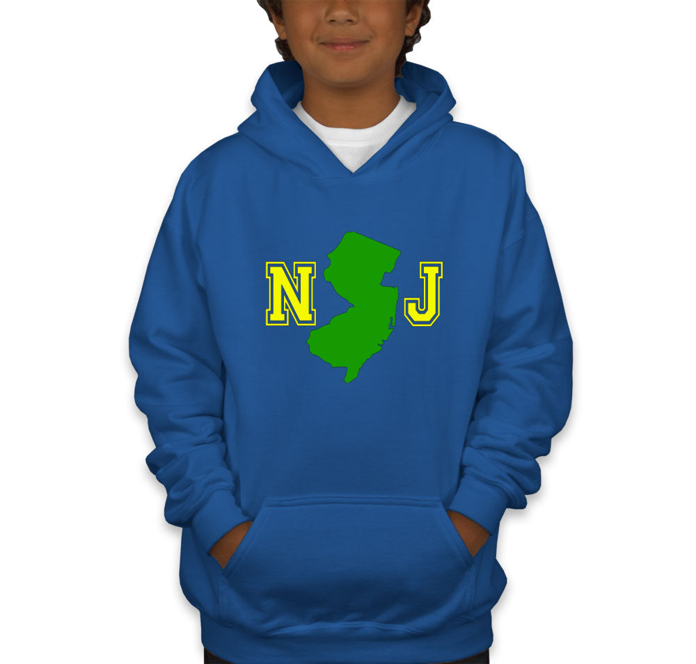 New Jersey NJ Map Youth Hoodie