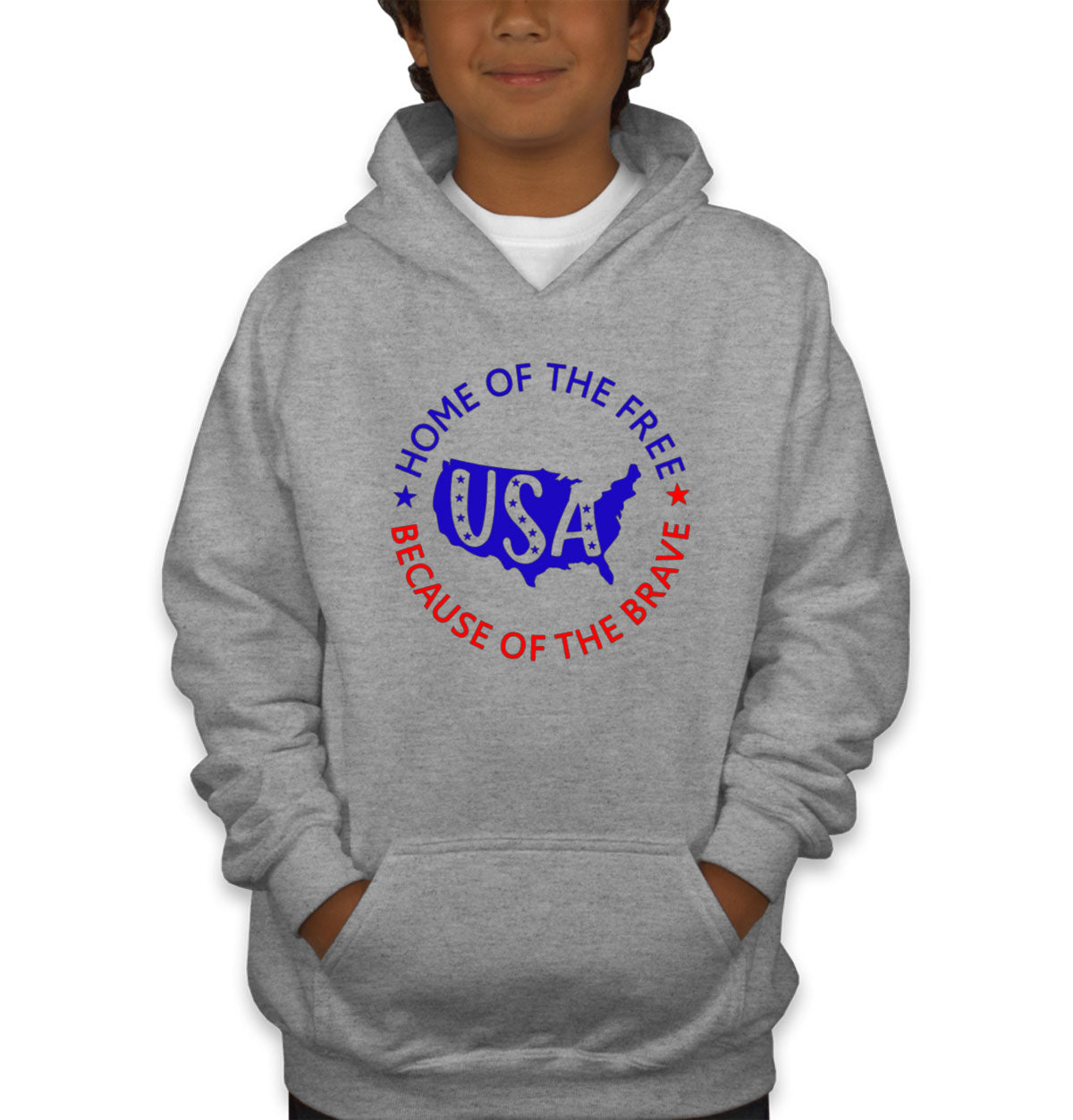 Home Of The Free Because Of The Brave Youth Hoodie