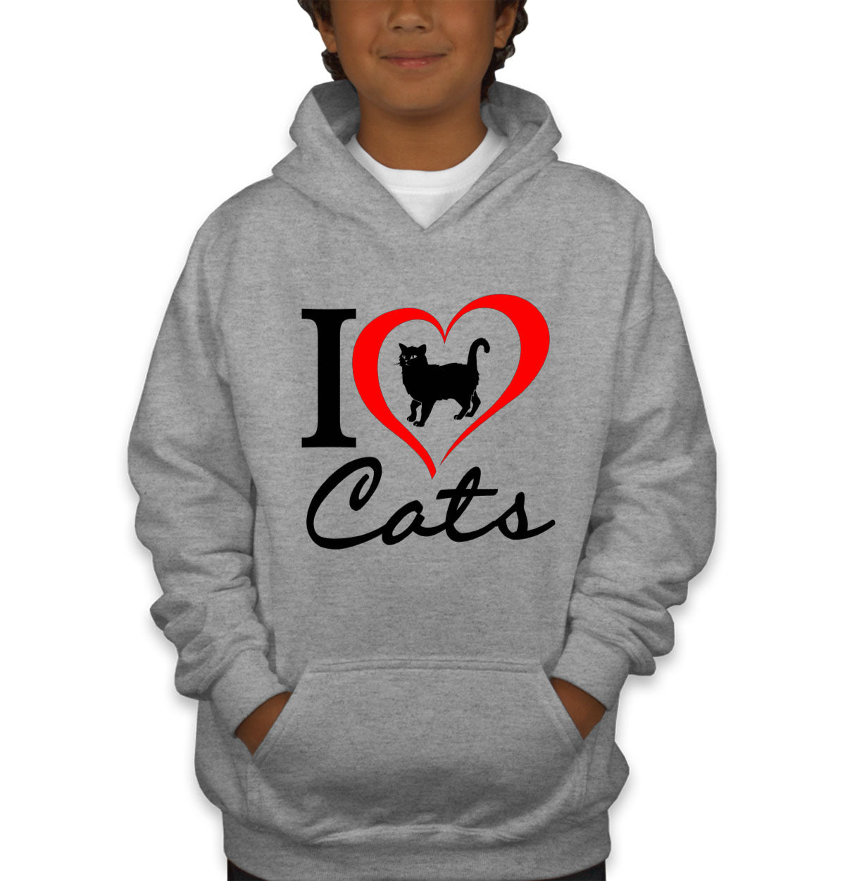 I Love Cats Youth Hoodie