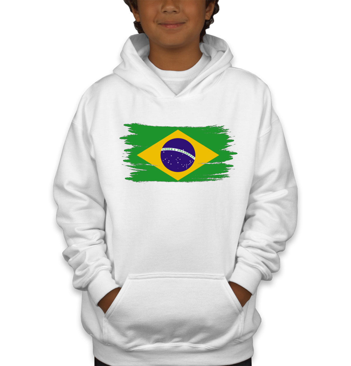 Brazil Flag Youth Hoodie