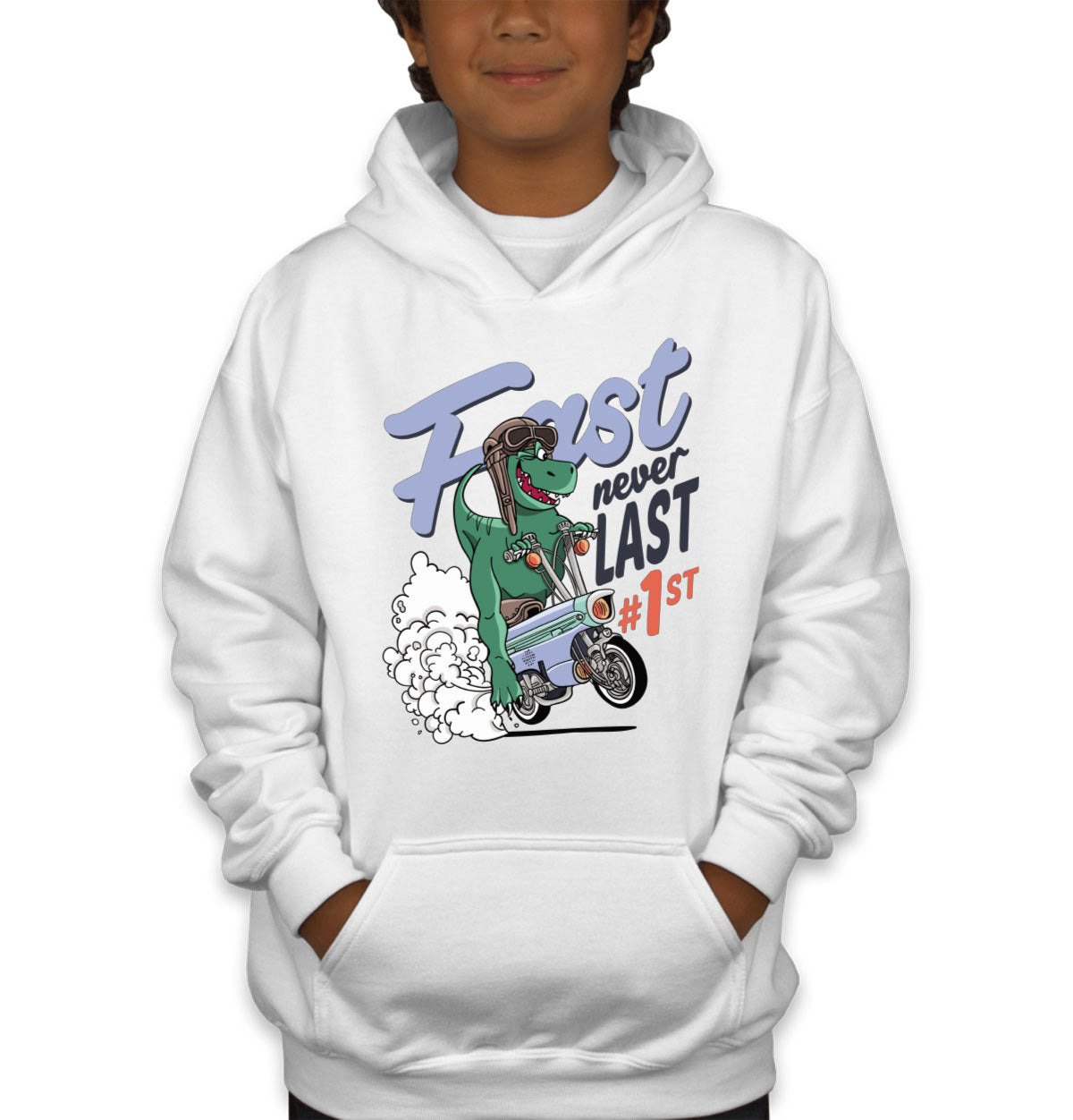 Fast Dinosaur Never Last #1 Youth Hoodie