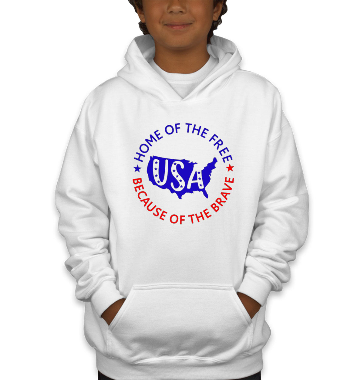 Home Of The Free Because Of The Brave Youth Hoodie