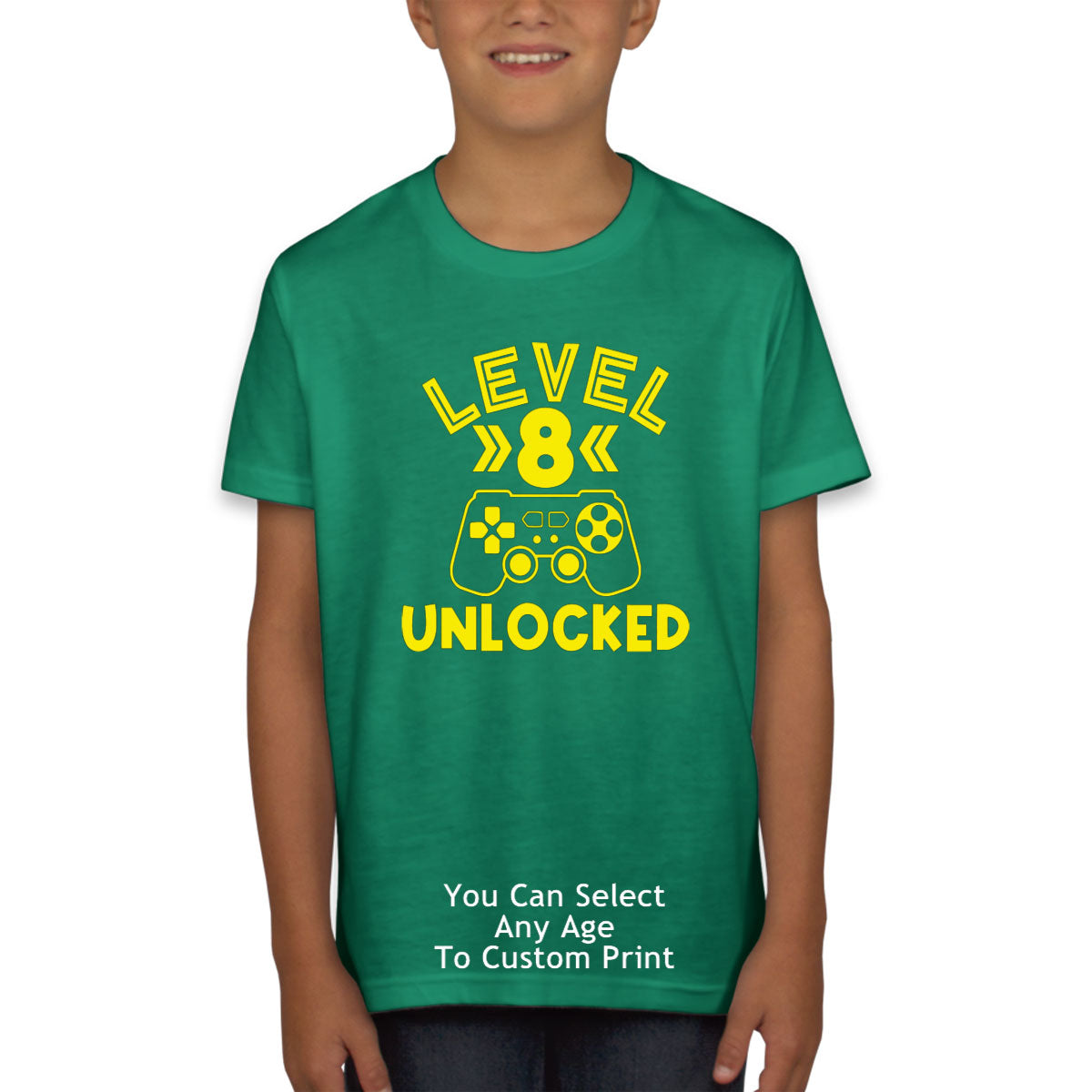 Level [Custom Age] Unlocked Birthday Youth T-shirt