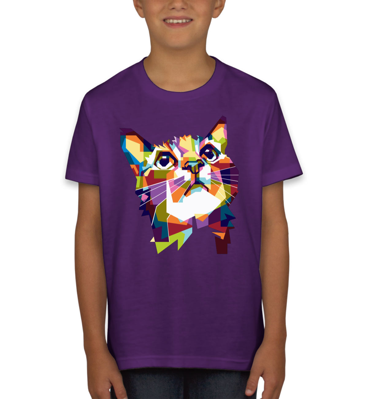 Colorful Cat Youth T-shirt