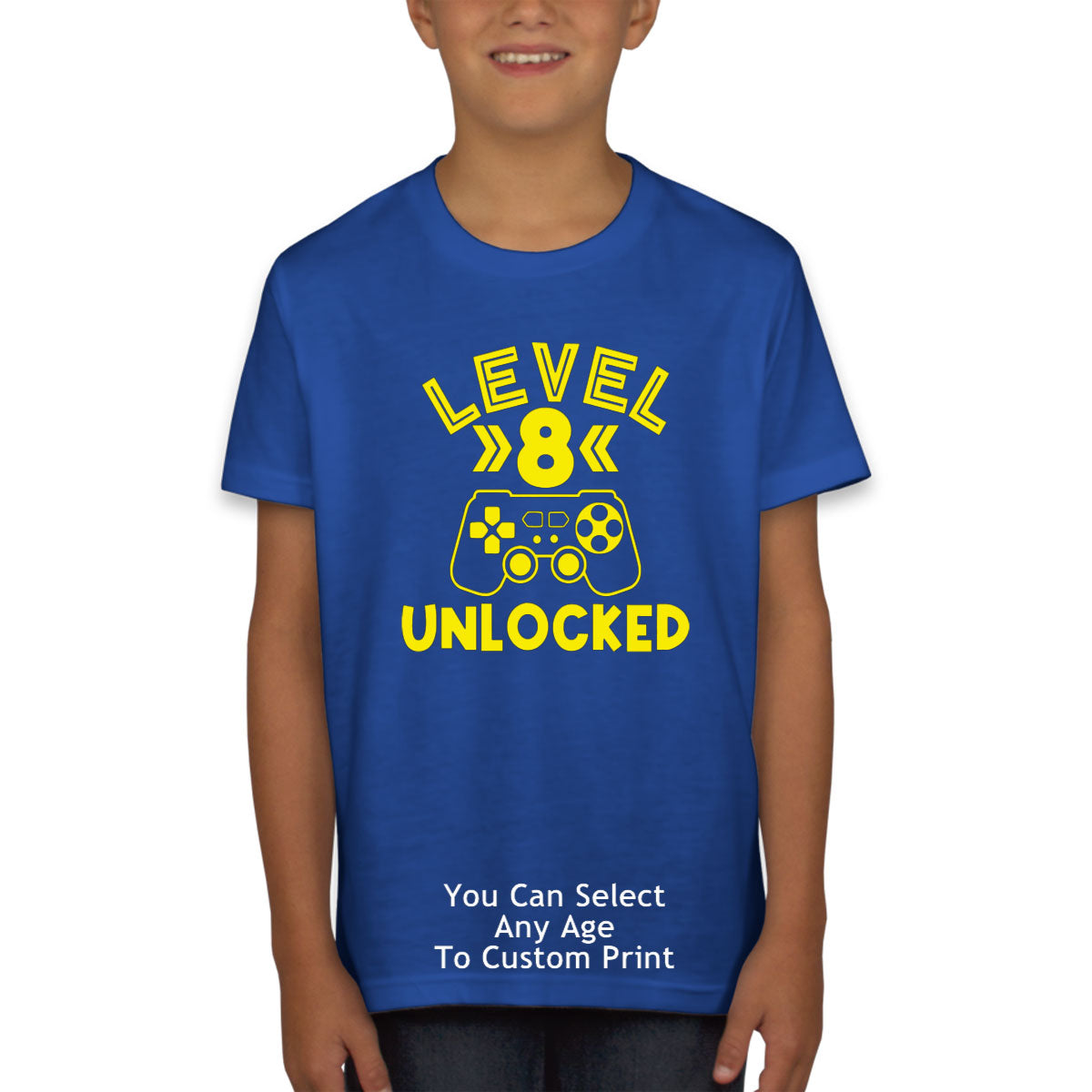 Level [Custom Age] Unlocked Birthday Youth T-shirt